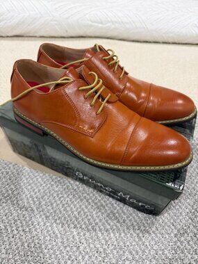Bruno Marc Prince-6 Brown Cap Toe Oxford Dress Shoes Men's 10.5